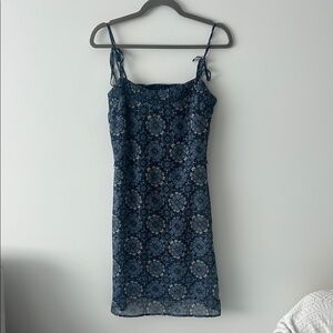 Elegant Blue Floral Tom Tailor Dress